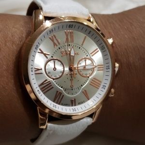 White geneva watch